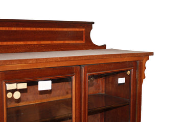 Vetrina 2 Porte Vittoriana inglese del 1800 in mogano