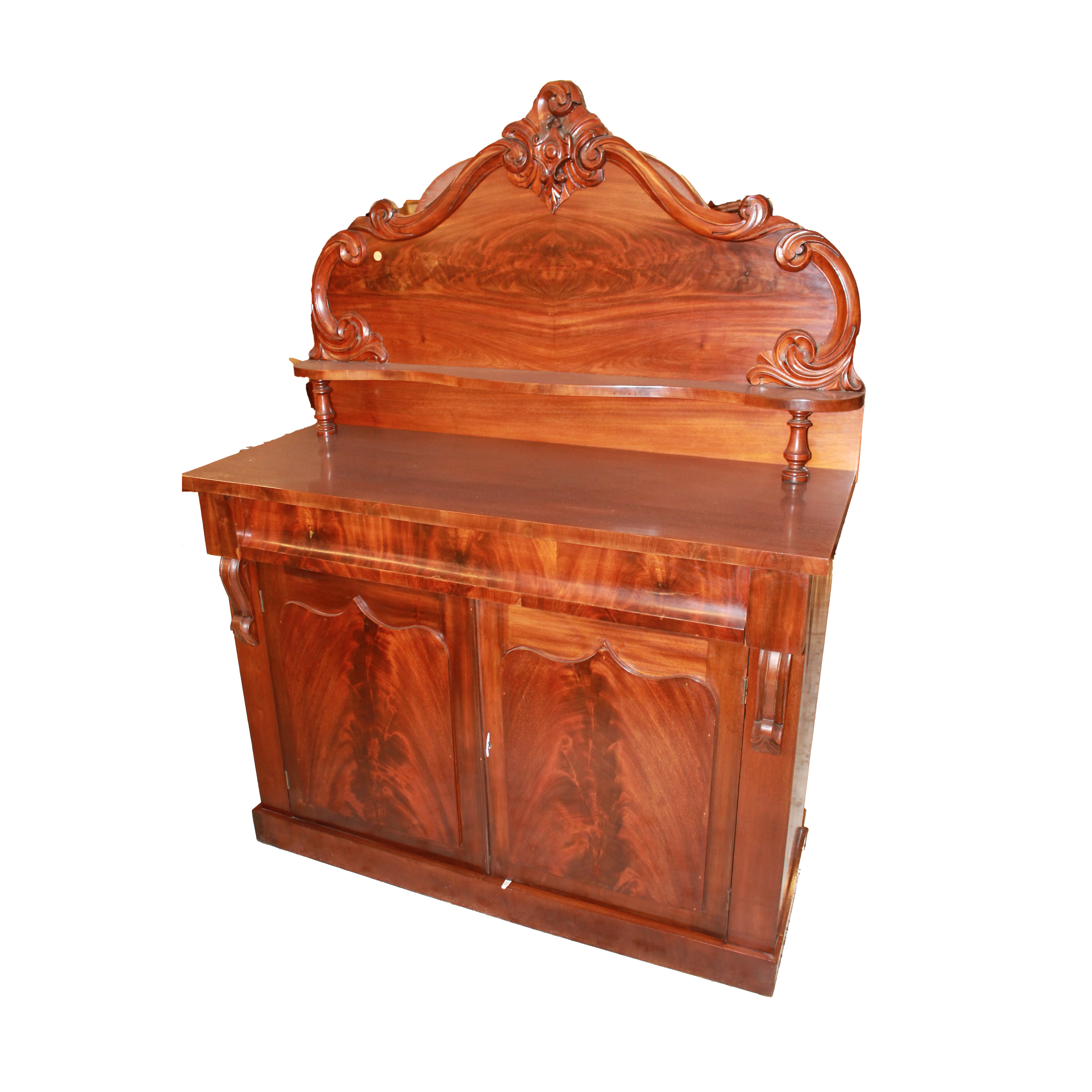 Northern European Biedermeier Mahogany Cabinet with Top Structure – Mi