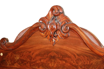Credenza con Alzata intagliata Stile Biedermeier in Mogano XIX secolo