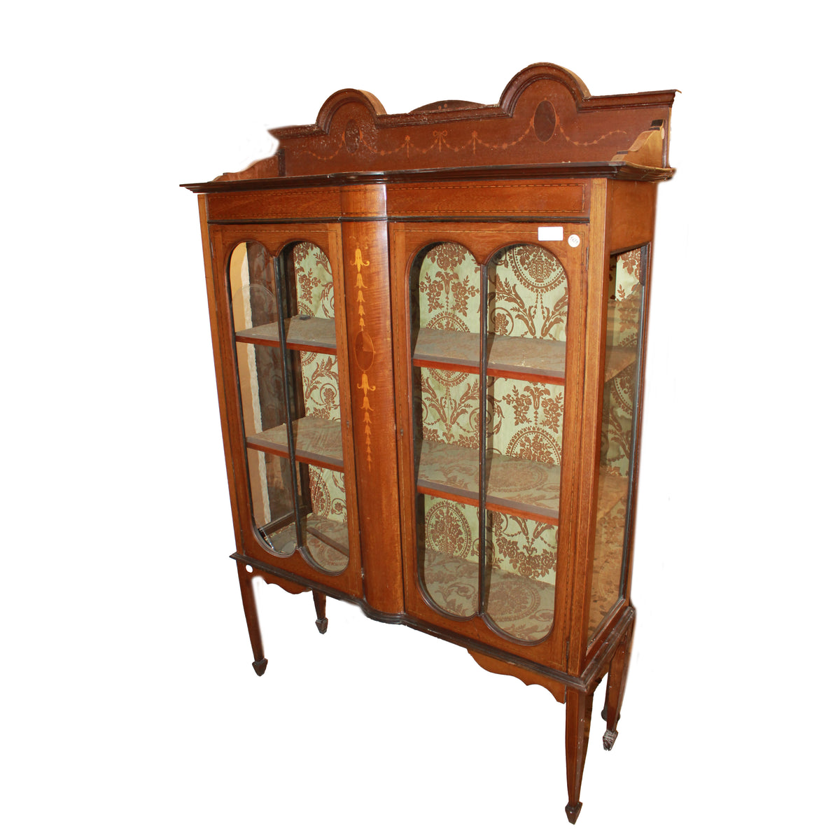 Vitrine Anglaise Victorienne en Acajou – XIXe Siècle