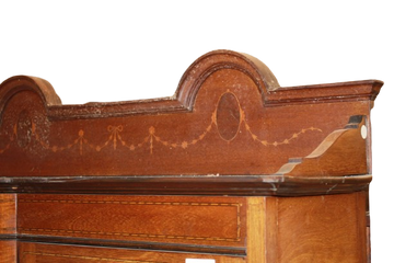 Vetrina 2 porta Inglese Stile Vittoriano in legno di Mogano con Intarsi