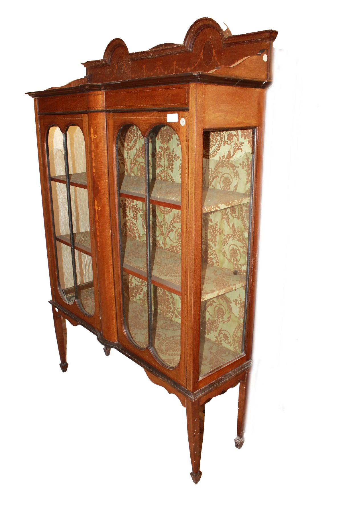 Vitrine Anglaise Victorienne en Acajou – XIXe Siècle