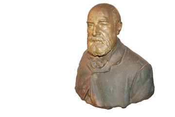 Grande Mezzo Busto Francese in Bronzo raffigurante un Nobiluomo