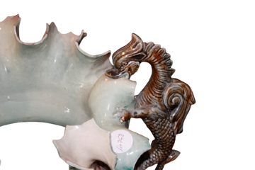 Elegante centrotavola in ceramica policroma