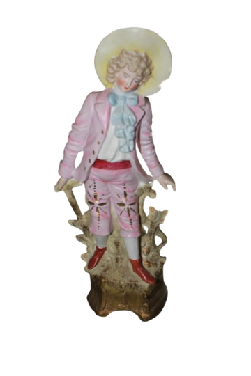 Coppia di statuine Inglesi di inizio 1800 Raffiguranti Una Fanciulla ed Un Gentiluomo