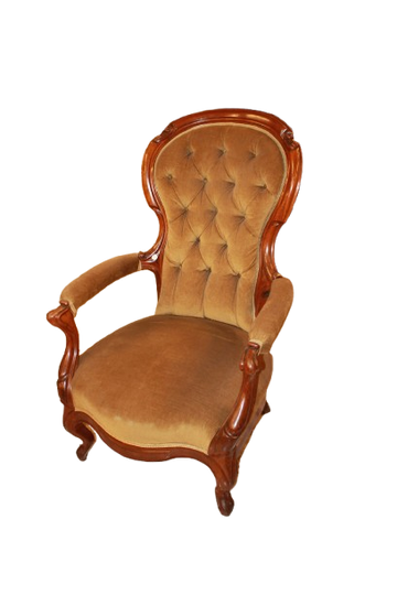 Coppia di Poltrone Luigi Filippo in Noce