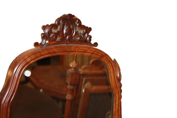 Toilette Inglese stile Vittoriano in legno di mogano XIX secolo