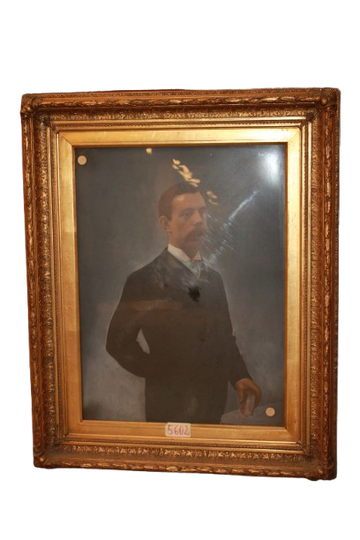 Coppia di pastelli del 1800 Ritratto di Nobiluomo e Dama