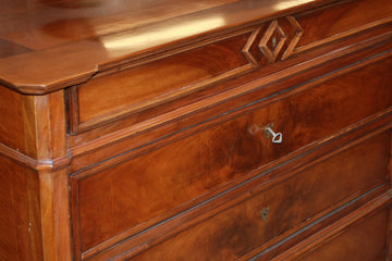 Cassettone italiano stile Luigi Filippo in Legno di Noce