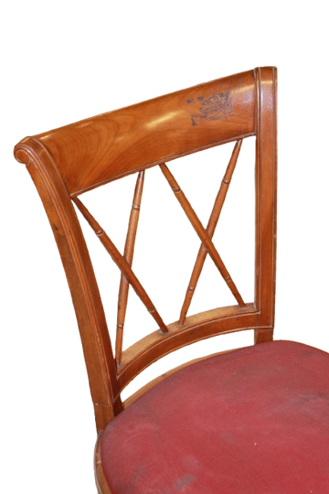 Gruppo di 4 sedie Stile Biedermeier Austriache Imbottite