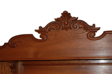 Grande Credenza Luigi Filippo In Legno di Rovere Miele XIX secolo