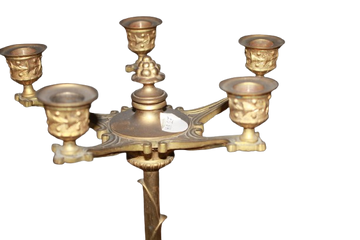 Coppia di candelieri in bronzo del XIX secolo