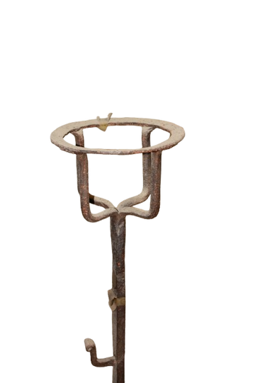 Coppia di Alari da Camino Italiani del 1700 in ferro battuto