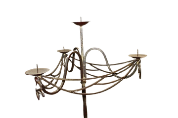 Torciere in ferro battuto stile Liberty XX secolo