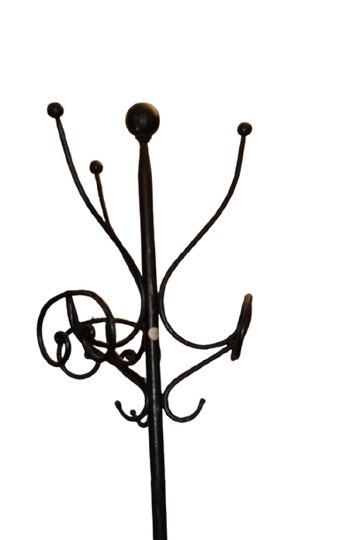 Appendiabiti da terra italiano della fine del XIX secolo, realizzato in ferro battuto