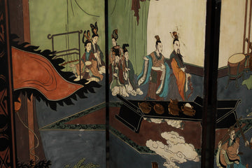 Elegante paravento cinese di inizio XX secolo Riccamente decorato