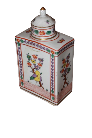 Contenitore per tè (o tabacco) in porcellana del 1800