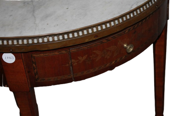 Tavolino Gueridon Francese circolare con Marmo