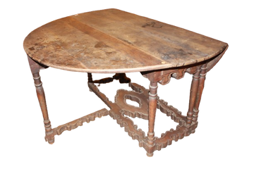 Antique walnut table from the 1600s in Louis XIV style