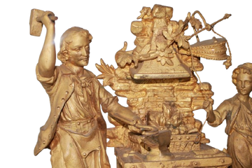 Orologio da tavolo Francese del 1800 raffiguranti artigiani intenti nelle loro attività