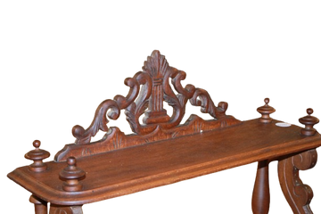 Etagere libreria a giorno francese stile Luigi Filippo 1800 in legno di noce
