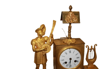 Importante orologio da camino francese della prima metà del XIX secolo Impero