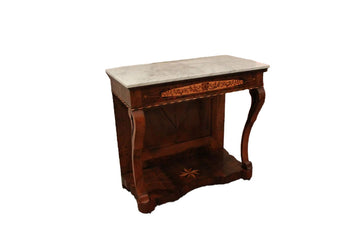 Consolle Italiana Stile Carlo X di inizio 1800 in legno di noce