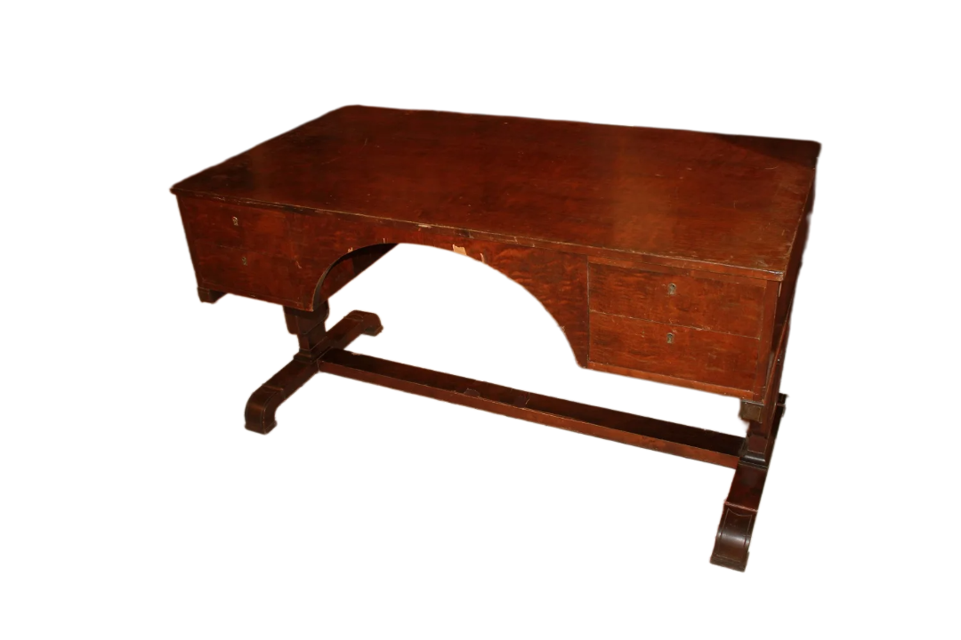 Scrivania Stile Direttorio Francese del 1800 In Legno di Mogano