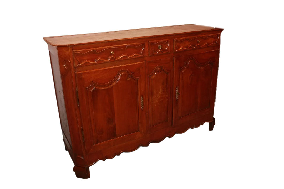Credenza Provenzale 2 Ante con Cassetti Francese del 1800 in Noce
