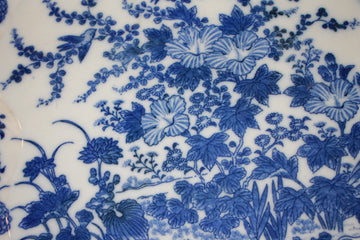 Piatto da portata in ceramica inglese dell'Ottocento