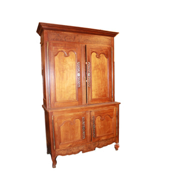 Credenza a doppio corpo di area Provenzale realizzata in legno di ciliegio