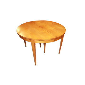 Nordischer Biedermeier-Ausziehtisch aus Birkenholz mit ovaler Platte, Mitte 19. Jahrhundert
