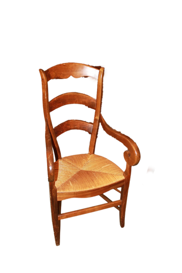Poltrona Alta Provenzale di fine 1800 in Legno di Noce