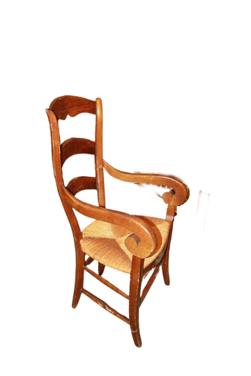 Poltrona Alta Provenzale di fine 1800 in Legno di Noce