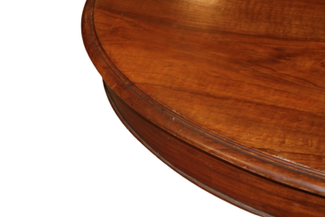 Tavolo da salotto ovale francese, stile Luigi Filippo, in legno di noce, metà XIX secolo