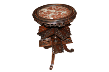 Tavolino da fumo Francese di Gusto Orientale del 1800 in noce