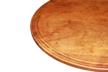 Tavolino a Vela Circolare Francese in Legno di noce seconda metà 1800