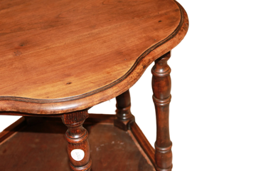 Tavolino francese a Petalo del 1800 In Legno di Noce