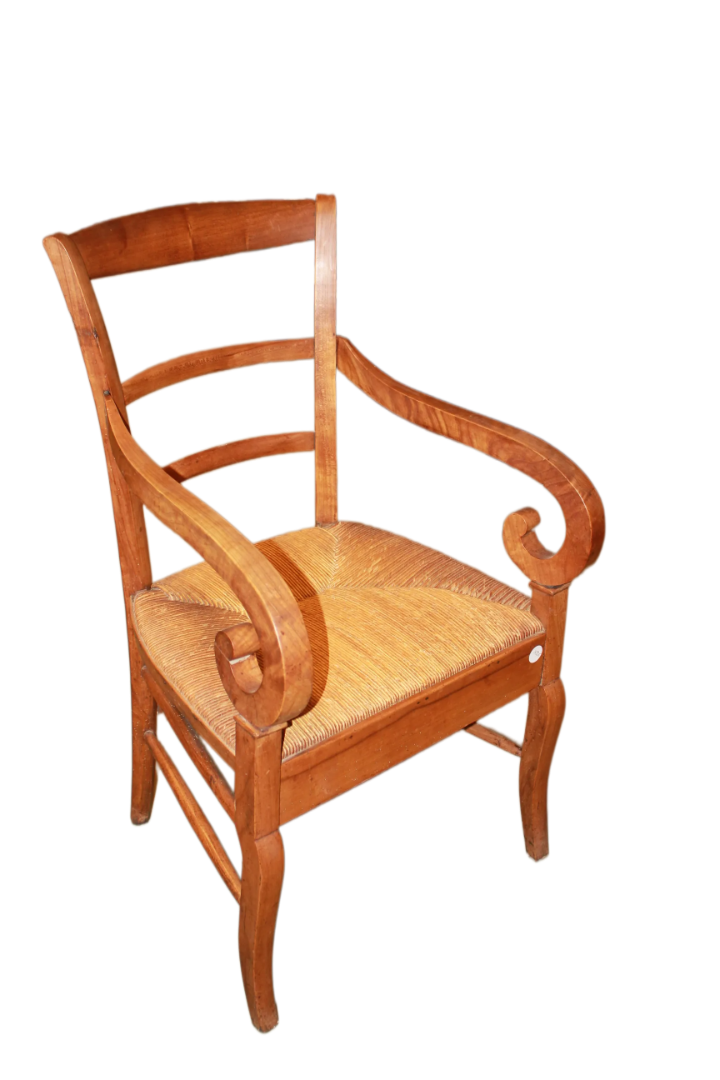 Poltrona Francese stile Provenzale del 1800 in Legno di Noce