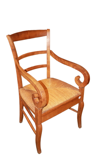Poltrona Francese stile Provenzale del 1800 in Legno di Noce
