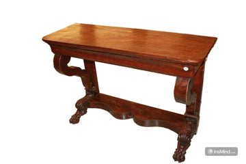 Grande Console Française du XIXe Siècle en Style Empire en Acajou