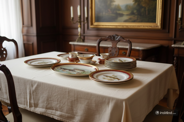 Elegant 28-Piece French Limoges Porcelain Dinner Set with Fruit and Fish Motifs