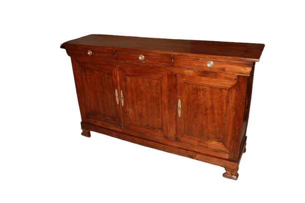Credenza francese Stile luigi Filippo a 3 Porte in Legno di Noce
