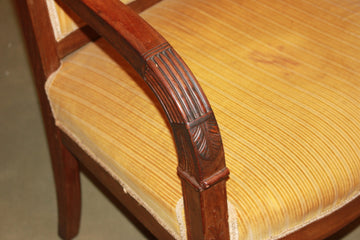 Poltrona Francese del 1800 Stile Direttorio in legno di Mogano