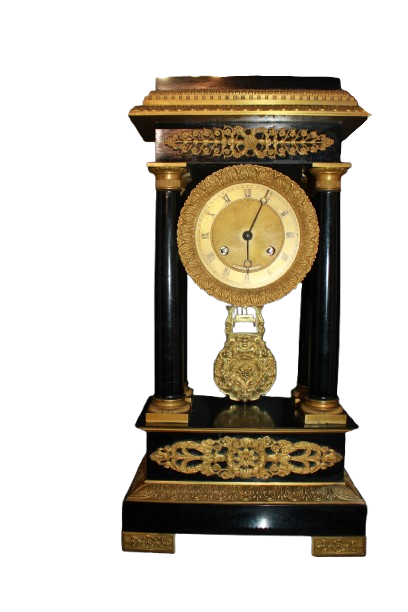 Pendule de table antique de style Empire français des années 1800