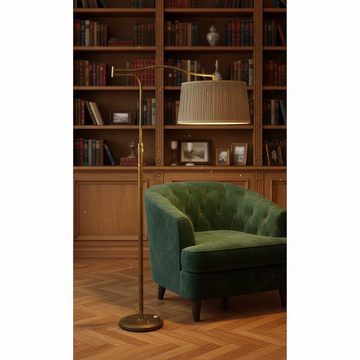 Französische Stehlampe aus Messing – 1940er Jahre