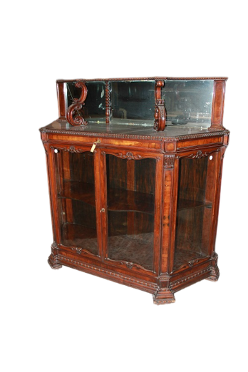 Credenza stile Carlo X di metà 1800 in legno di palissandro