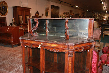 Credenza stile Carlo X di metà 1800 in legno di palissandro