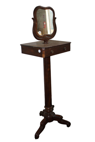 Elegant French Gentleman’s Standing Shaving Table in Mahogany, Directoire Style, Late 19th Century