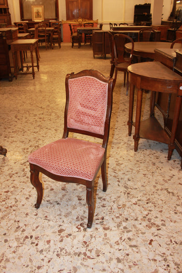 Group of 6 antique Directoire style chairs in mahogany wood
